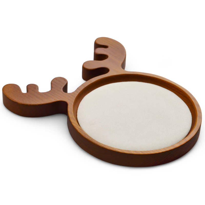 FANXI SM126 High quality wood microfiber deer shape ring bangle earring necklace display stand