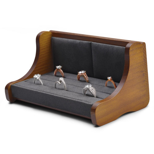 FANXI SM117 New arrival Sofa shape solid wood display stand Ring jewelry racks Nature Jewelry display stand