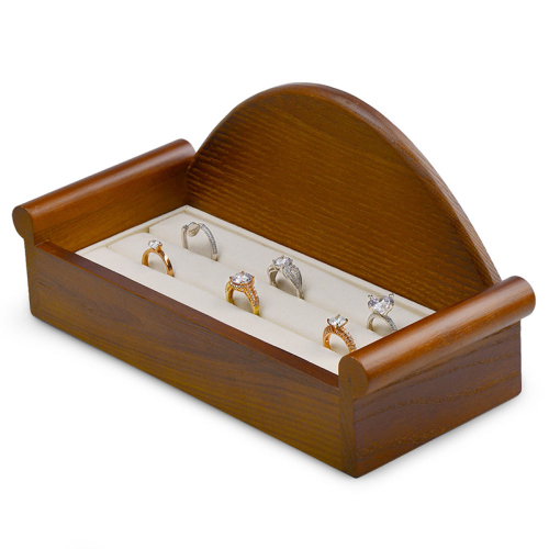 FANXI SM118 New arrival Sofa shape solid wood display stand Ring jewelry racks ring Nature Jewelry display stand