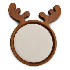 FANXI SM126 High quality wood microfiber deer shape ring bangle earring necklace display stand