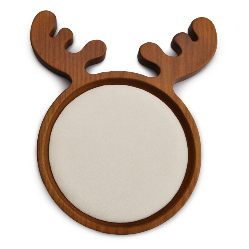 FANXI SM126 High quality wood microfiber deer shape ring bangle earring necklace display stand