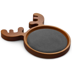 FANXI SM126 High quality wood microfiber deer shape ring bangle earring necklace display stand