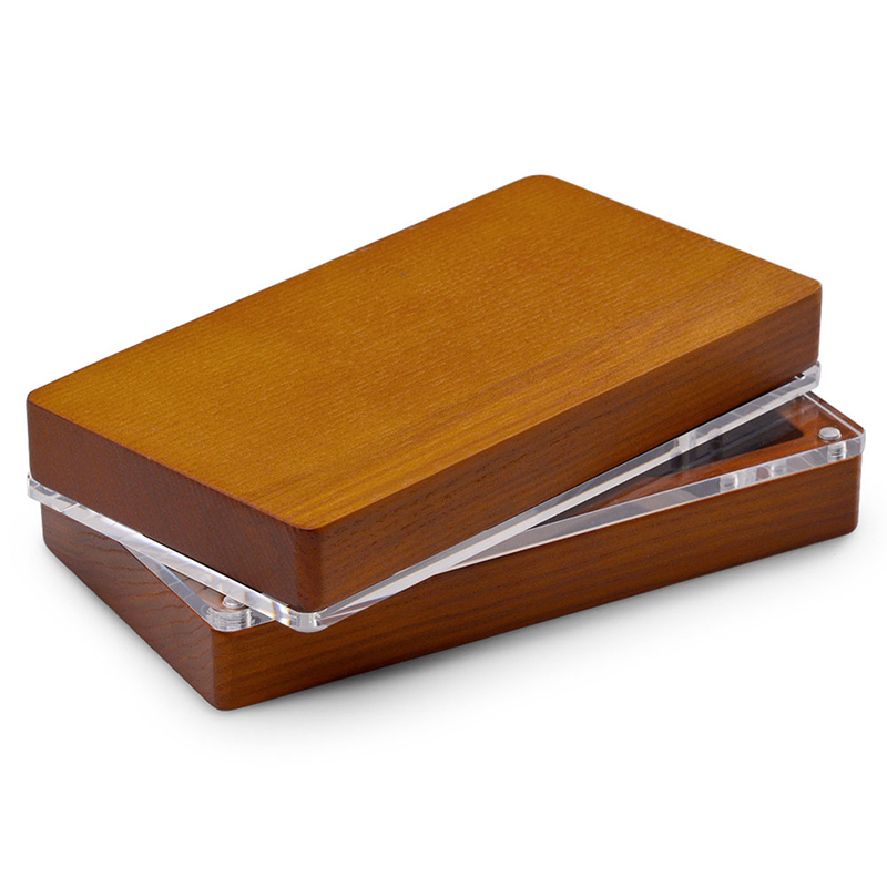 FANXI SM133 Custom New solid wood case jewelry display microfiber exhibitor jewelry case transparent lid display tray