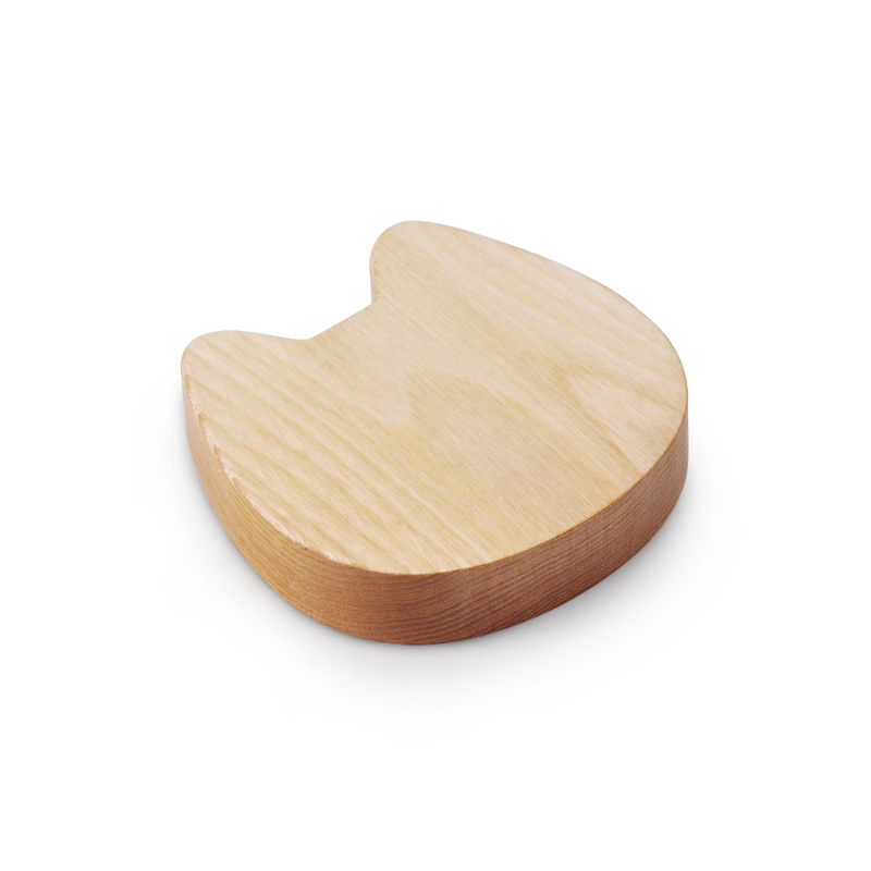 Fanxi SM153 New arrival vintage Wood ring earring necklace microfiber serving tray mini cat shape customized logo jewelry display
