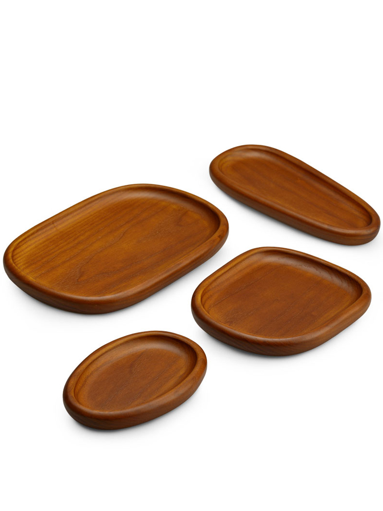 FANXI SM145 new solid wood serving trays ring bangle pearl rosary jewelry display trays natural style trays