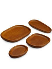FANXI SM145 new solid wood serving trays ring bangle pearl rosary jewelry display trays natural style trays