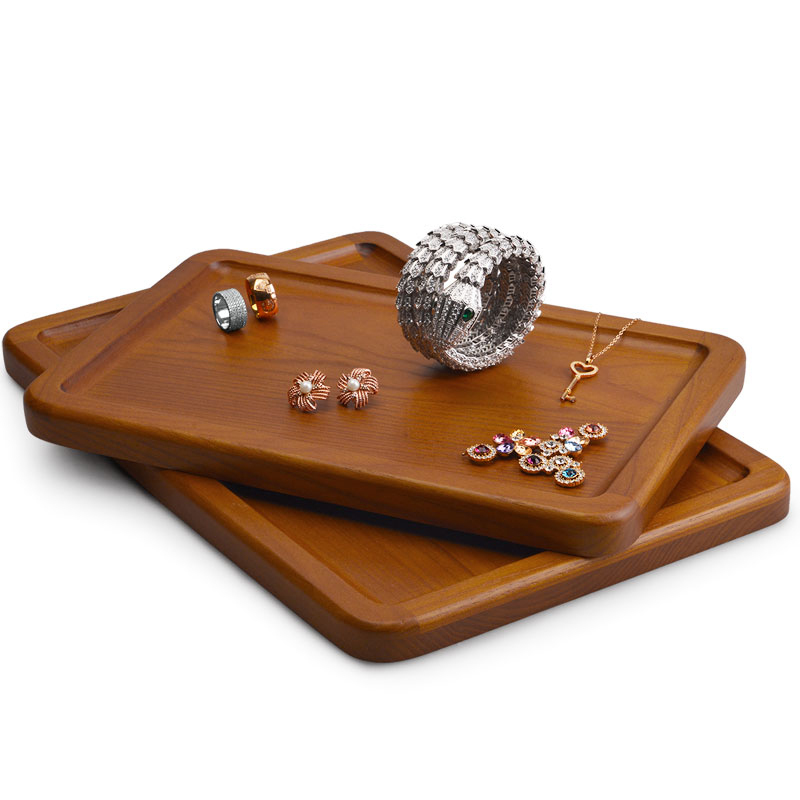 FANXI SM137 new microfiber ring earring bangle necklace jewelry solid wood tray