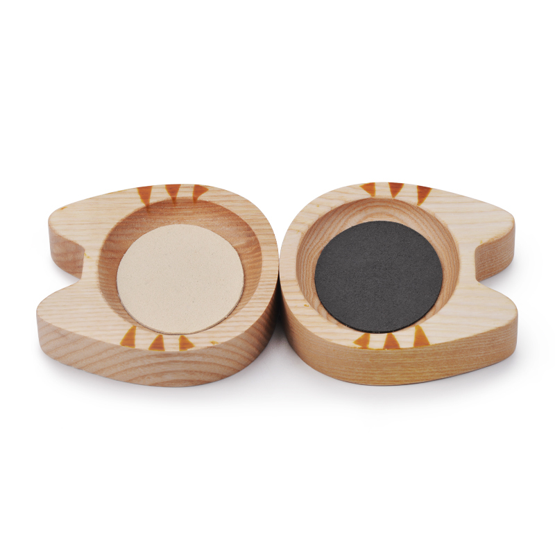 Fanxi SM153 New arrival vintage Wood ring earring necklace microfiber serving tray mini cat shape customized logo jewelry display