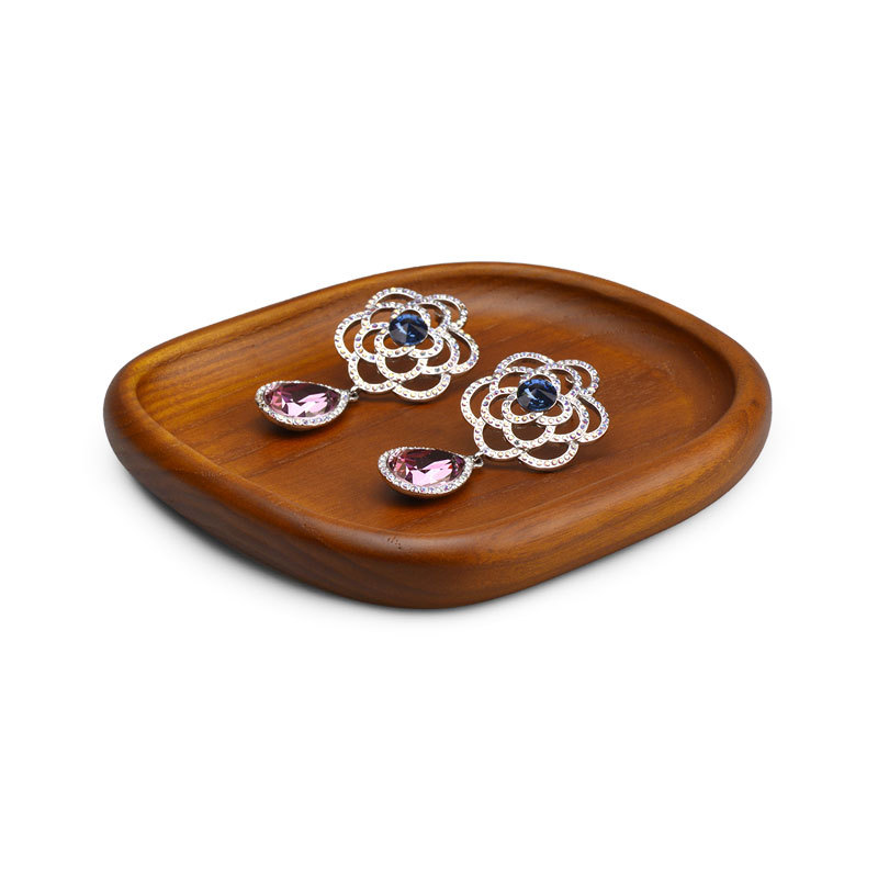 FANXI SM145 new solid wood serving trays ring bangle pearl rosary jewelry display trays natural style trays