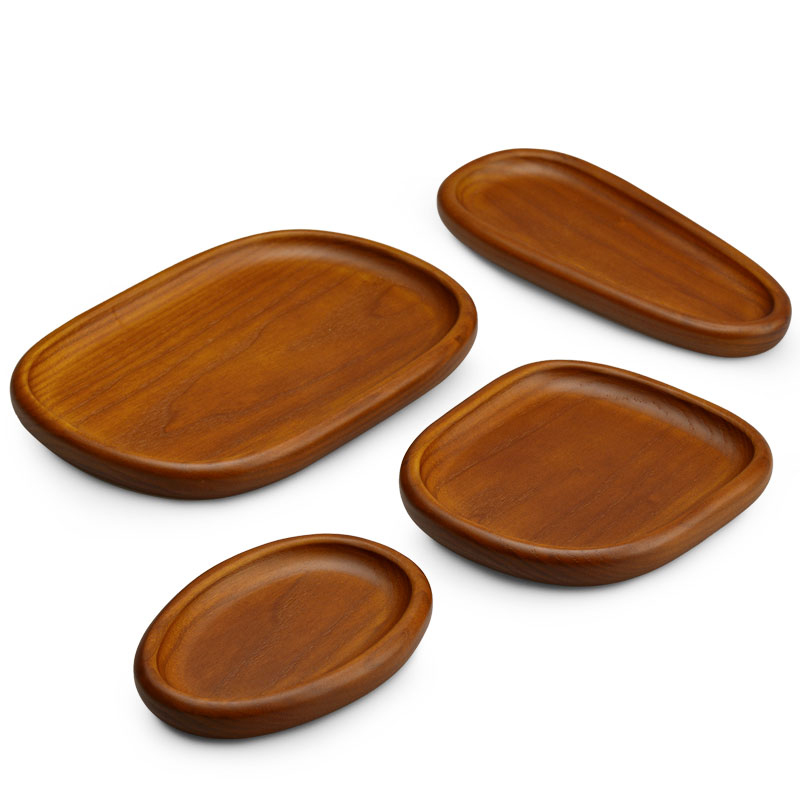 FANXI SM145 new solid wood serving trays ring bangle pearl rosary jewelry display trays natural style trays