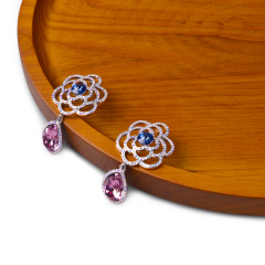 Fanxi SM156 New arrival vintage Wood ring earring necklace microfiber serving tray round shape customized logo jewelry display