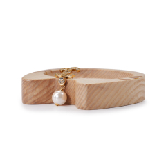 Fanxi SM153 New arrival vintage Wood ring earring necklace microfiber serving tray mini cat shape customized logo jewelry display