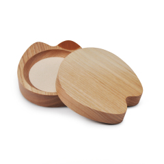 Fanxi SM152 New arrival vintage Wood ring earring necklace microfiber serving tray mini cat shape customized logo jewelry display