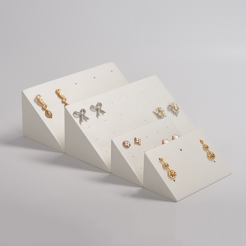 FANXI SMD21121600301 solid wood with white paint earring jewelry display stand