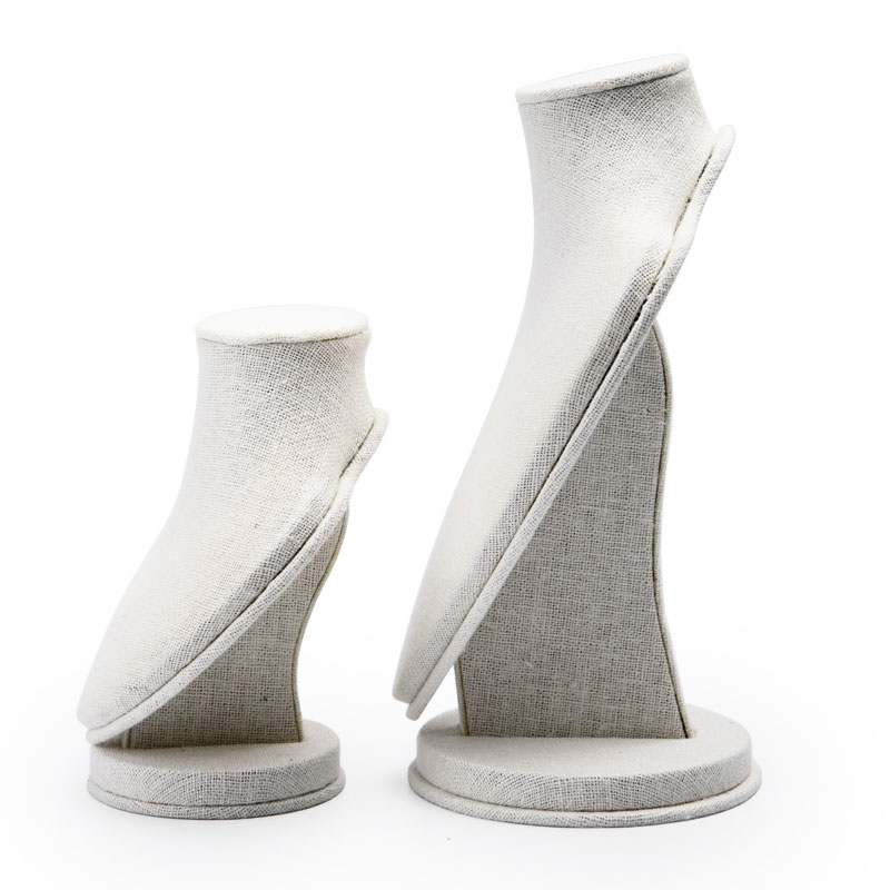 FANXI RX024 China Product Custom Linen Heart Display Stand For Necklace/Pendant Mannequin Doll Jewelry Holder Figurines