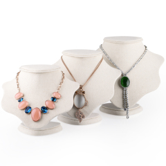 FANXI RX003 china supplier silver gray necklace pendant jewelry display velvet jewelry bust for showcase jewelry display mannequin