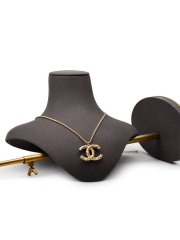 FANXI RX03302 Custom Hot sale Jewelry Necklace Bust Resin Black Metal Leather Jewelry Display Stand Necklace Pendant Holder