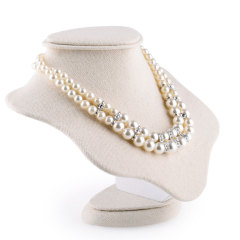 FANXI RX003 china supplier silver gray necklace pendant jewelry display velvet jewelry bust for showcase jewelry display mannequin