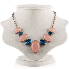 FANXI RX003 china supplier silver gray necklace pendant jewelry display velvet jewelry bust for showcase jewelry display mannequin