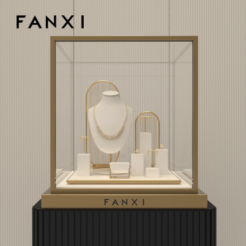 FANXI TT103 New Fashion Custom MetalJewellery Window Display Stand Ring Earrings Bracelet Necklace WatchJewelry Display Set