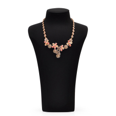 FANXI RX048 Wholesale Custom Luxury Resin Necklace Bust Black PU Leather Jewelry Displays Stand Pendant Necklace Display