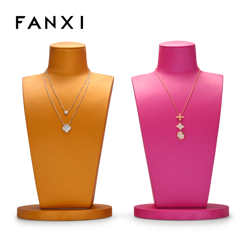 FANXI RX062 Custom colorful jewelry necklace bust for necklace bracelet jewelry shope display