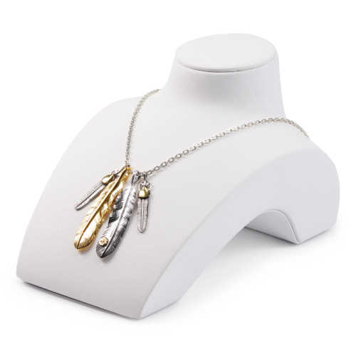 FANXI RX055 New Luxury Jewelry PU leather Necklace Display busts for Jewellery Exhibition Holder Shelf
