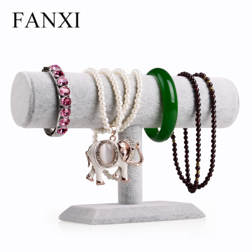 FANXI RB008 jewelry bangle watch display ice velvet T-bar jewelry bracelet display cabinet stands