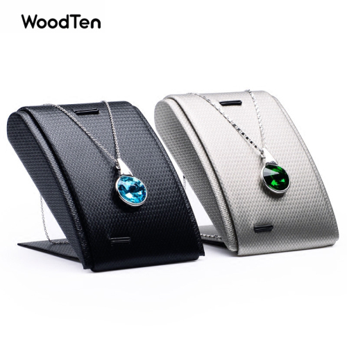 FANXI PU029 China Custom Fashion MDF PU Leather Ring Pendant Holders Jewelry Display Stand for Jewellry Store