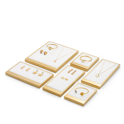 FANXI JS089 Factory new PU leather jewelry display for earring necklace rings bracelet window jewelry display set