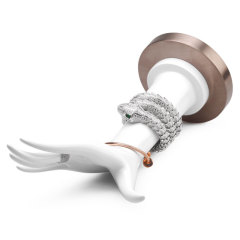 FANXI JS044 New Fashion Stainless Steel Base White Resin Paint Hand Model Jewelry Display for Bracelet Ring