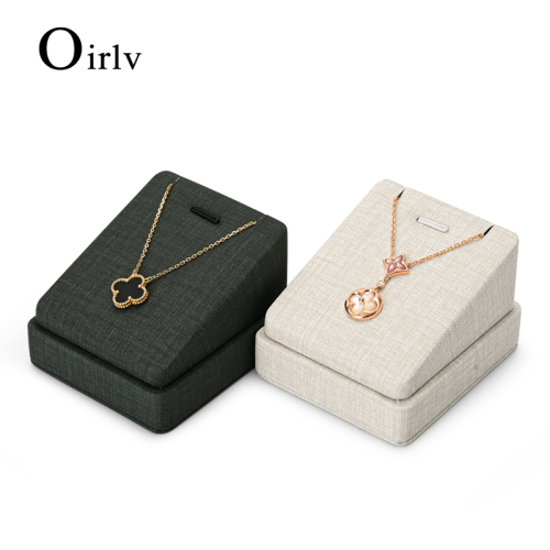 FANXI PU088 High Quality PU Leather Jewelry Display Stand Set Pendant Exhibitor Shop Organizer Necklace Display Shelf