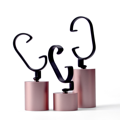FANXI JS004 New fashion rose gold metal stand acrylic C-ring display watch stand set