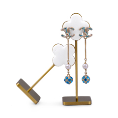 FANXI JS061 New Arrival Golden Base White PU Leather Jewelry Display Design for Earring Dangler