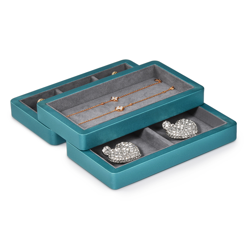 FANXI PU049 New Arrival MDF display case for ring bracelet bangle with clear acrylic lid jewelry box
