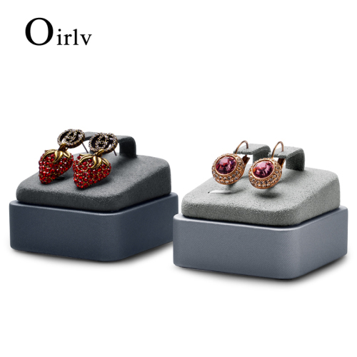 FANXI PU052 New Luxury PU leather Jewelry earring stand with Microfiber earring display holder Jewelry store exhibitor Earring display