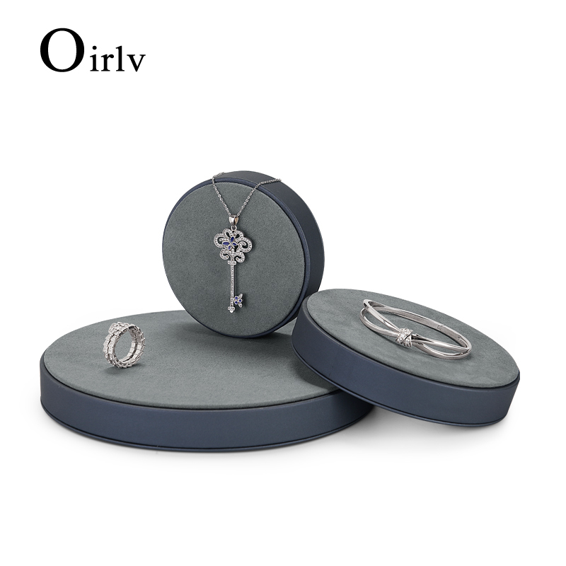 FANXI PU062 new luxury PU leather and microfiber necklace pendant bracelet ring jewelry display stand