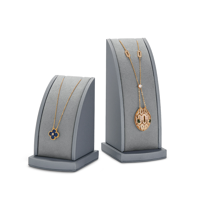 FANXI PU059 Custom PU leather necklace pendant display stand jewelry necklace display