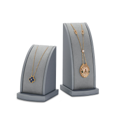 FANXI PU059 Custom PU leather necklace pendant display stand jewelry necklace display