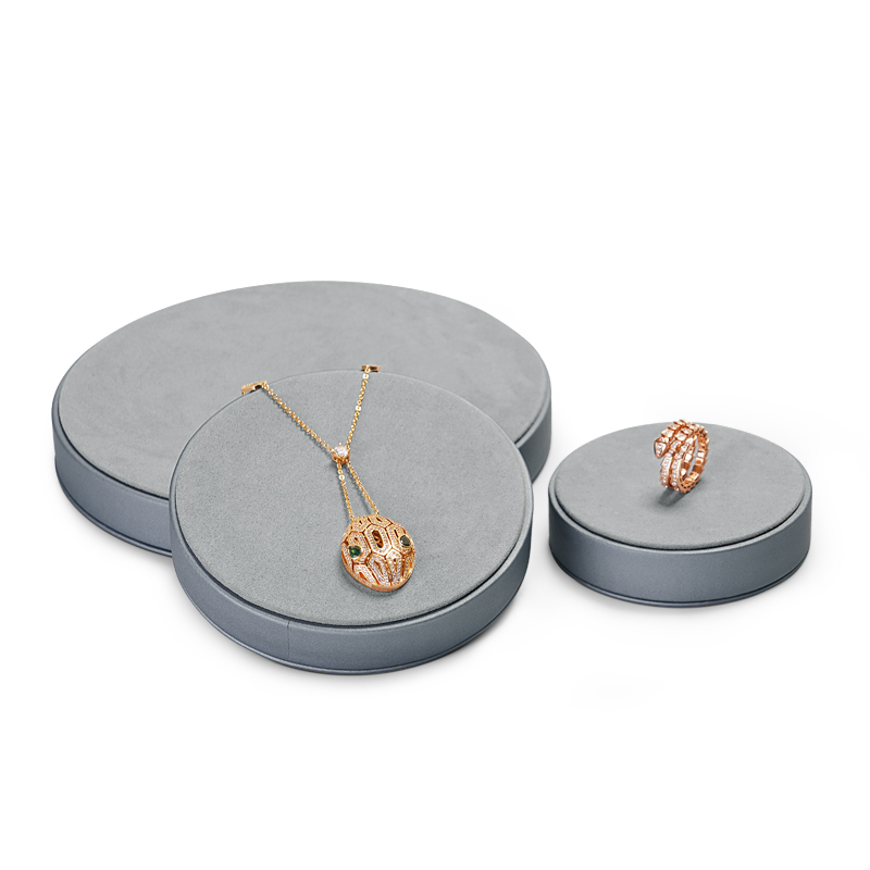 FANXI PU062 new luxury PU leather and microfiber necklace pendant bracelet ring jewelry display stand