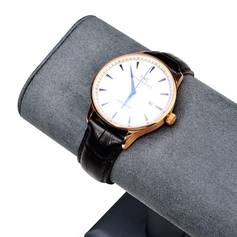 FANXI PU051 New Arrival Jewelry Display stand Solid wood display with PU leather grey Microfiber for watch display stand