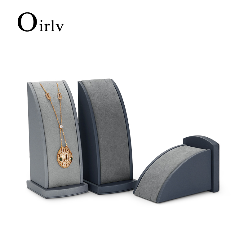 FANXI PU059 Custom PU leather necklace pendant display stand jewelry necklace display