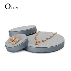 FANXI PU062 new luxury PU leather and microfiber necklace pendant bracelet ring jewelry display stand