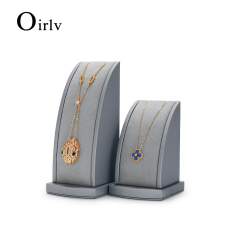 FANXI PU059 Custom PU leather necklace pendant display stand jewelry necklace display