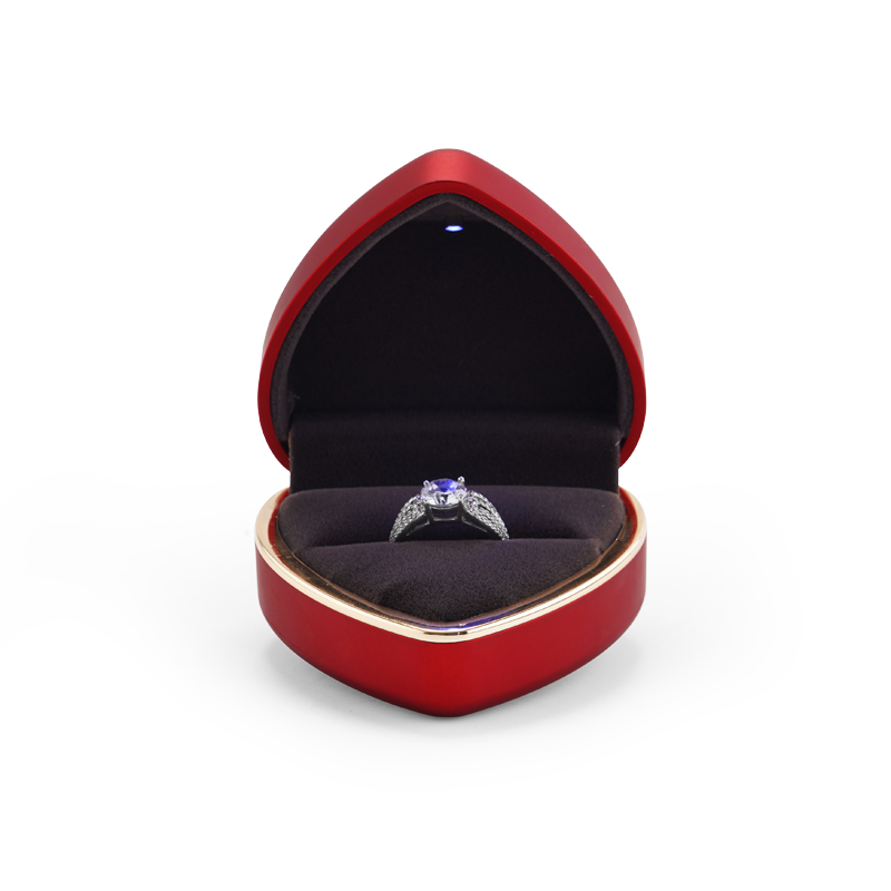FANXI TC-H022 heart design red printed jewelry ring box
