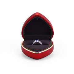 FANXI TC-H022 heart design red printed jewelry ring box