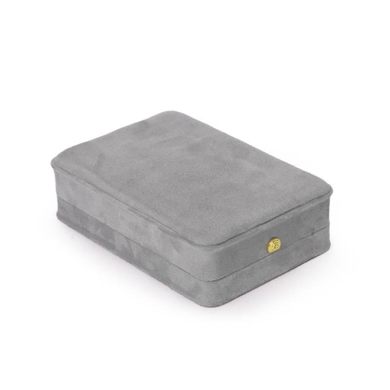 FANXI TC-H045 suede grey color jewelry packages ring bangle set boxes