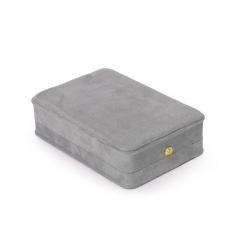 FANXI TC-H045 suede grey color jewelry packages ring bangle set boxes