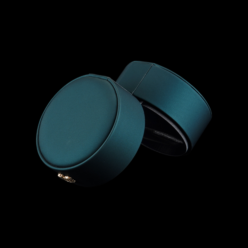 FANXI TC-H021 luxury color pu leather with silk clothing ring pendant jewelry box