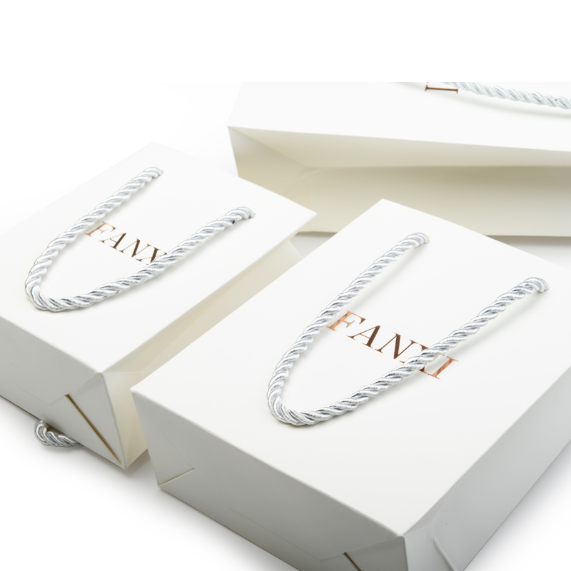 FANXI D018 accept custom logo color paper bag for jewelry packaging